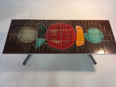 Beautiful Colorful Abstract Design Italian Tile Coffee Table - 419727