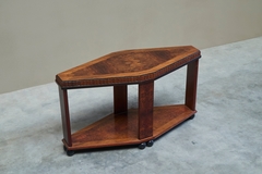 Beautiful Diamond Shaped Art Deco Side or Center Table in Burl Wood Europe 1930s - 4803502