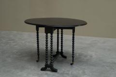 Beautiful Ebonized Bobbin Turned Baby Sutherland Table England Late 19th Century - 4582112