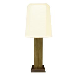 Beautiful Fluted Bronze Table Lamp 1940s - 1055873