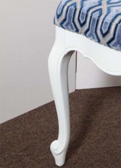 Beautiful French Style White Lacquered Bench - 1800687
