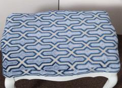 Beautiful French Style White Lacquered Bench - 1800692