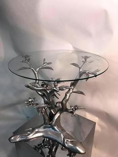 Beautiful Giacometti Style Parrots Amongst Flowering Tree Table - 452047