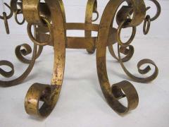 Beautiful Gilded Iron Scroll Coffee Table Hollywood Regency Modern - 1748350