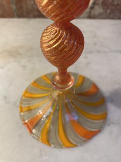Beautiful Italian Handcrafted Chalice in Yellow Blown Murano Glass 1970 - 2332800