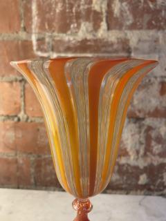 Beautiful Italian Handcrafted Chalice in Yellow Blown Murano Glass 1970 - 2332801