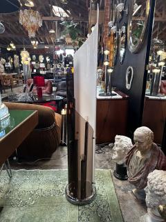 Beautiful Italian Plexiglass and Chrome Floor Lamp 1980s - 3446052