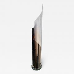 Beautiful Italian Plexiglass and Chrome Floor Lamp 1980s - 3446062
