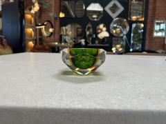 Beautiful Italian Submerged Green Glass Ashtray 1960s - 3246491