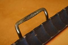 Beautiful Japanese Themed Art Deco Tray in Wood and Glass 1940s - 4526512