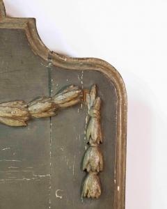 Beautiful Louis XVI period trumeau in grey green painted wood - 4699087