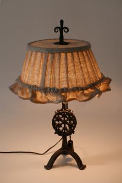 Beautiful Mid Century Modern Wrought Iron Night Table Lamp 1960s Germany - 1939758