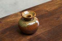 Beautiful Mid Century Red and Green Glazed Studio Pottery Vase 1960s - 4677353