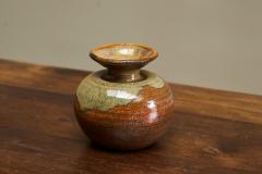 Beautiful Mid Century Red and Green Glazed Studio Pottery Vase 1960s - 4677355