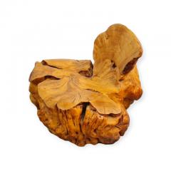 Beautiful Organic Finnish Burl Set of a Chair and Side Table Finland 1950s - 4230824