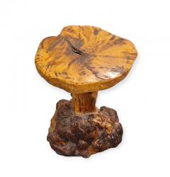 Beautiful Organic Finnish Burl Set of a Chair and Side Table Finland 1950s - 4230827