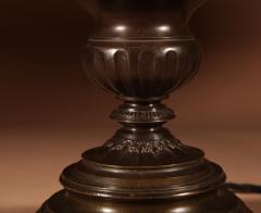 Beautiful Pair of Metal Original Patinated Table Lamps Circa 1900  - 3606133