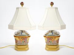 Beautiful Satsuma Style Decorations Elegant Gilt Gold Detailing Porcelain Lamp - 4085926