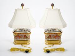 Beautiful Satsuma Style Decorations Elegant Gilt Gold Detailing Porcelain Lamp - 4085929