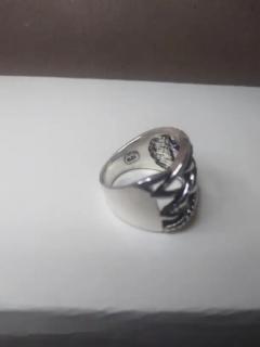 Beautiful Sterling Silver Woven Pattern Ring size 8 - 3760952