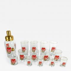 Beautiful Vintage Barware 14 Pieces Cocktail Shaker Set - 556988