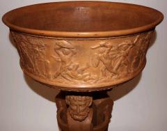 Beautiful and rare terracotta pedestal washbasin circa 1880 1900 - 915976