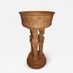 Beautiful and rare terracotta pedestal washbasin circa 1880 1900 - 917316