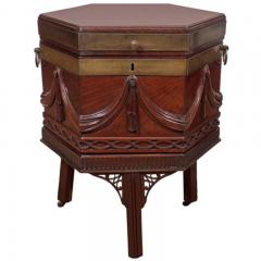 Beautifully Carved George III Brass Bound Mahogany Hexagonal Wine Cooler - 271577