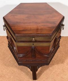 Beautifully Carved George III Brass Bound Mahogany Hexagonal Wine Cooler - 271578