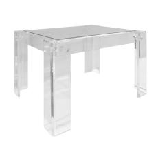 Beautifully Crafted Side Table In Lucite and Glass 1970s - 1463262