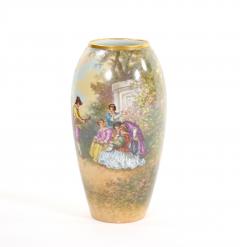 Beautifully Hand Painted Decorated Gilt Gold Scene Detail Decorative Pair Vase - 3338233
