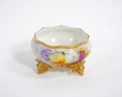 Beautifully Hand Painted Gilt French Porcelain Footed Centerpiece Bowl - 3338087