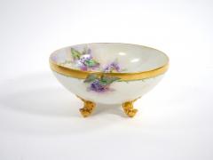 Beautifully Hand Painted Gilt French Porcelain Footed Centerpiece Punch Bowl - 3338224