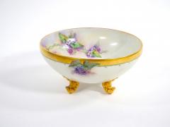 Beautifully Hand Painted Gilt French Porcelain Footed Centerpiece Punch Bowl - 3338225