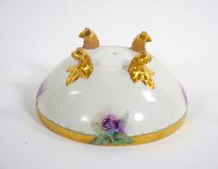 Beautifully Hand Painted Gilt French Porcelain Footed Centerpiece Punch Bowl - 3338228