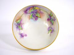 Beautifully Hand Painted Gilt French Porcelain Footed Centerpiece Punch Bowl - 3338232