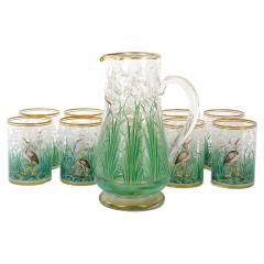 Beautifully Hand Painted Moser Barware Service - 2925547