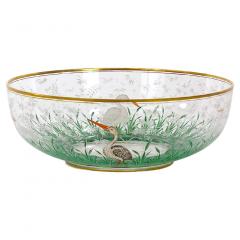 Beautifully Hand Painted Moser Decorative Centerpiece Bowl - 2925536