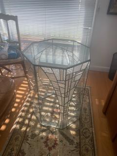 Bedford Downing MODERNIST METAL AND GLASS OCTAGONAL TABLE BY BEDFORD DOWNING - 2237499