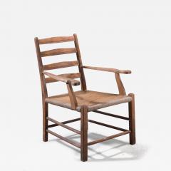 Beech and rope armchair - 3097971