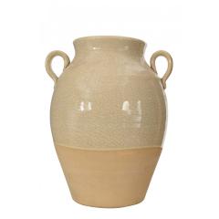 Beige Glazed Ceramic Urn - 4721215