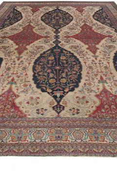 Beige Oversized Antique Persian Kirman Rug - 2465290