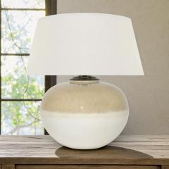 Beige and Ivory Ceramic Table Lamp - 4455881