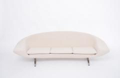 Beige reupholstered Mid Century Modern Sofa model Saturn by Hans Erik Johansson - 2893906