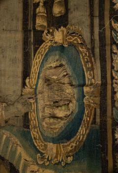 Belgian 17th Century Woven Tapestry of a Lady and Mirror - 4631073