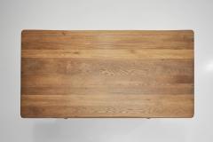 Belgian Brutalist Oak Dining Table Belgium 1970s - 2520648