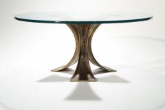 Belgian Hollywood Regency brutalist coffee table in solid bronze 1970 s - 987051