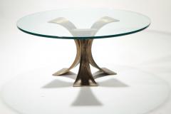 Belgian Hollywood Regency brutalist coffee table in solid bronze 1970 s - 987054