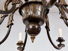 Belgian Patinated Bronze Chandelier - 3921148