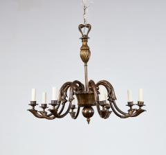 Belgian Patinated Bronze Chandelier - 3921150